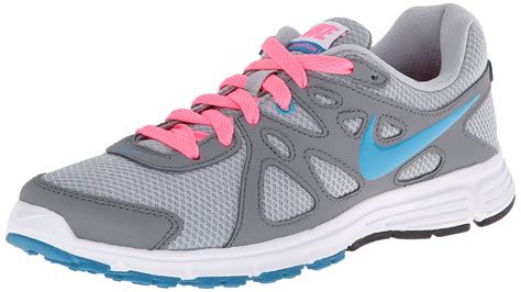 pink grey Nike running shoes